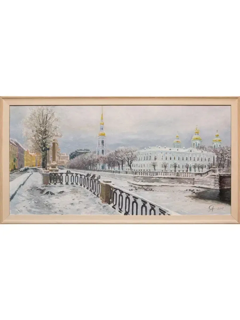 Картина маслом Никольский собор. Зима Степанков