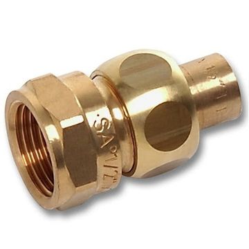 Сгон Sanha 18x3/4" ВР с внутренней резьбой плоское уплотнение (4330G бронзовые фитинги под пайку)