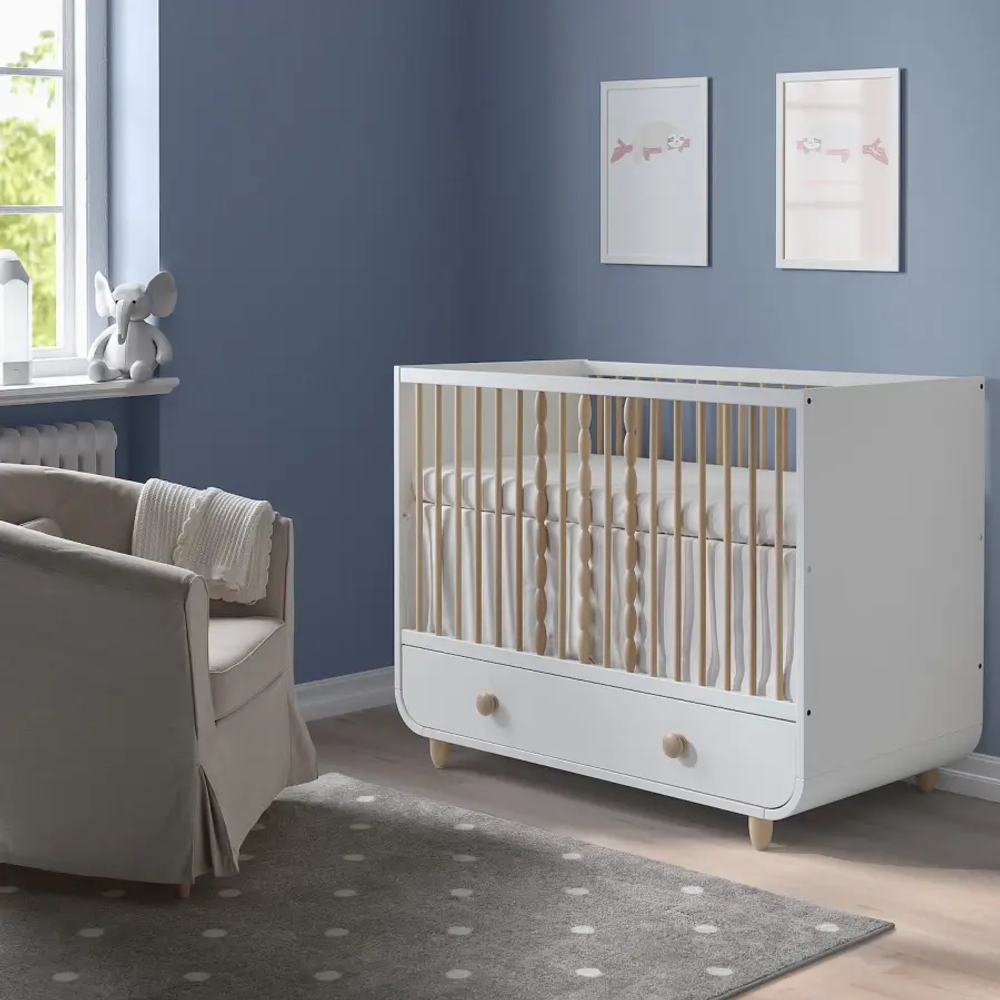 Кровать для новорожденных - IKEA MYLLRA, 60x120 см, белый,  МИЛЛРА ИКЕА