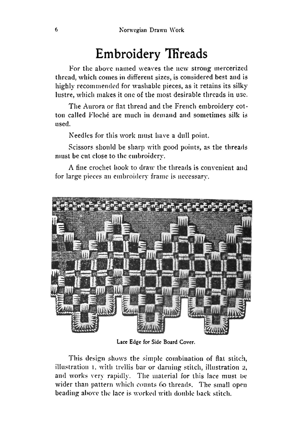 Norwegian drawn work. (Hardanger) | Anna M. [from old catalog] Porter