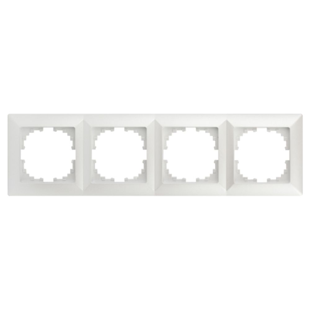 Рамка для розеток и выключателей Intro Solo 4-504-06 на 4 поста, СУ, перламутр