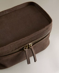 ZARA HOME КОЖАНЫЙ НЕСЕССЕР, КОРИЧНЕВЫЙ