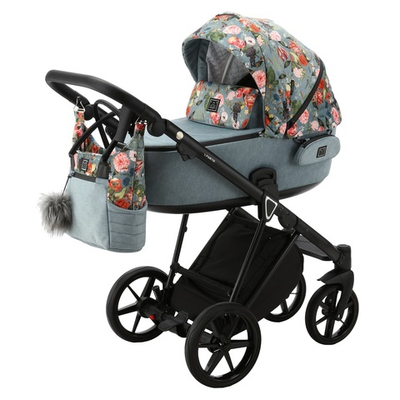 Детская коляска adamex Porto Flowers FL-4 (3в1)