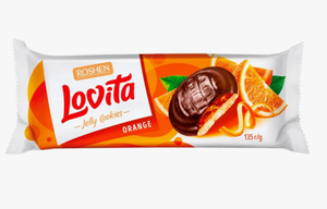 Сдобное печенье Lovita Jelly Cookies со вкусом апельсина 135 г
