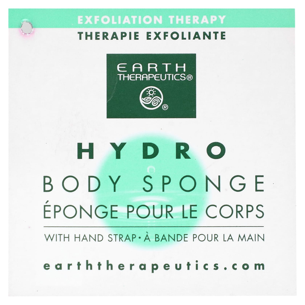 Earth Therapeutics, Hydro Body Sponge, ярко-розовый, 1 спонж