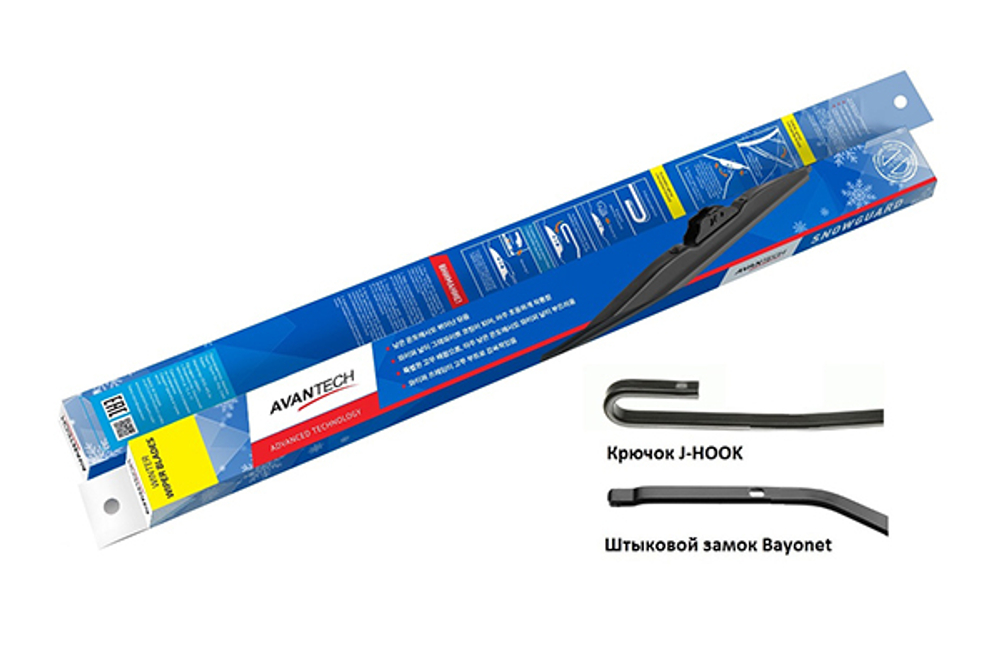 300мм S-12  длина 300мм  ЗИМА (графит.)  Щетка стеклоочистителя  AVANtech