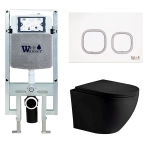 Унитаз с инсталляцией WeltWasser AMBERG 497 ST + MERZBACH 043 MT-BL + AMBERG RD-WT