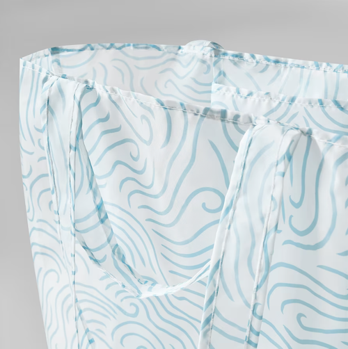 СКАЙНКЕ SKYNKE Сумка для покупок, синяя/белая, 45x36 см