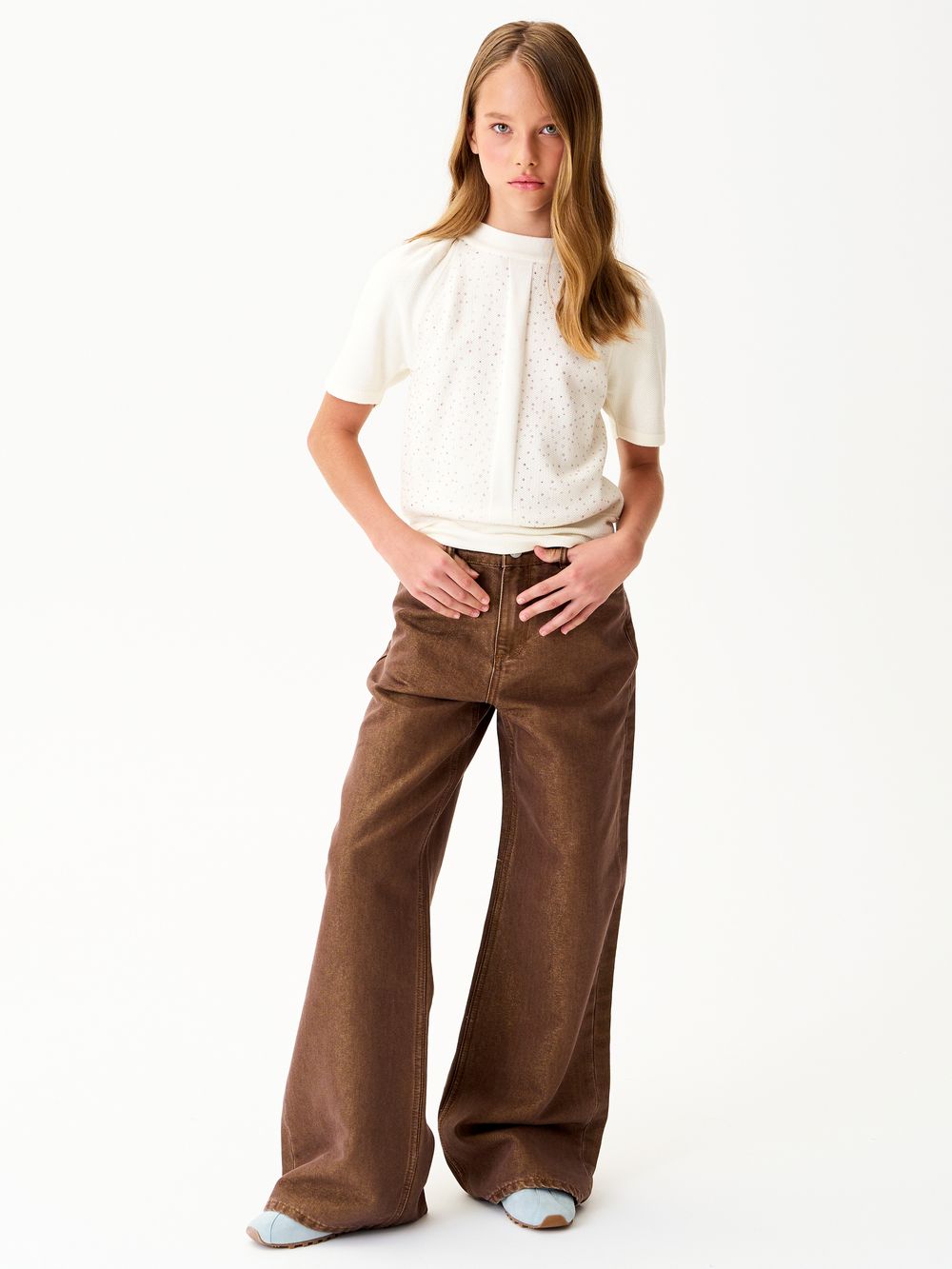 Джемпер для девочки AT1374 молочный