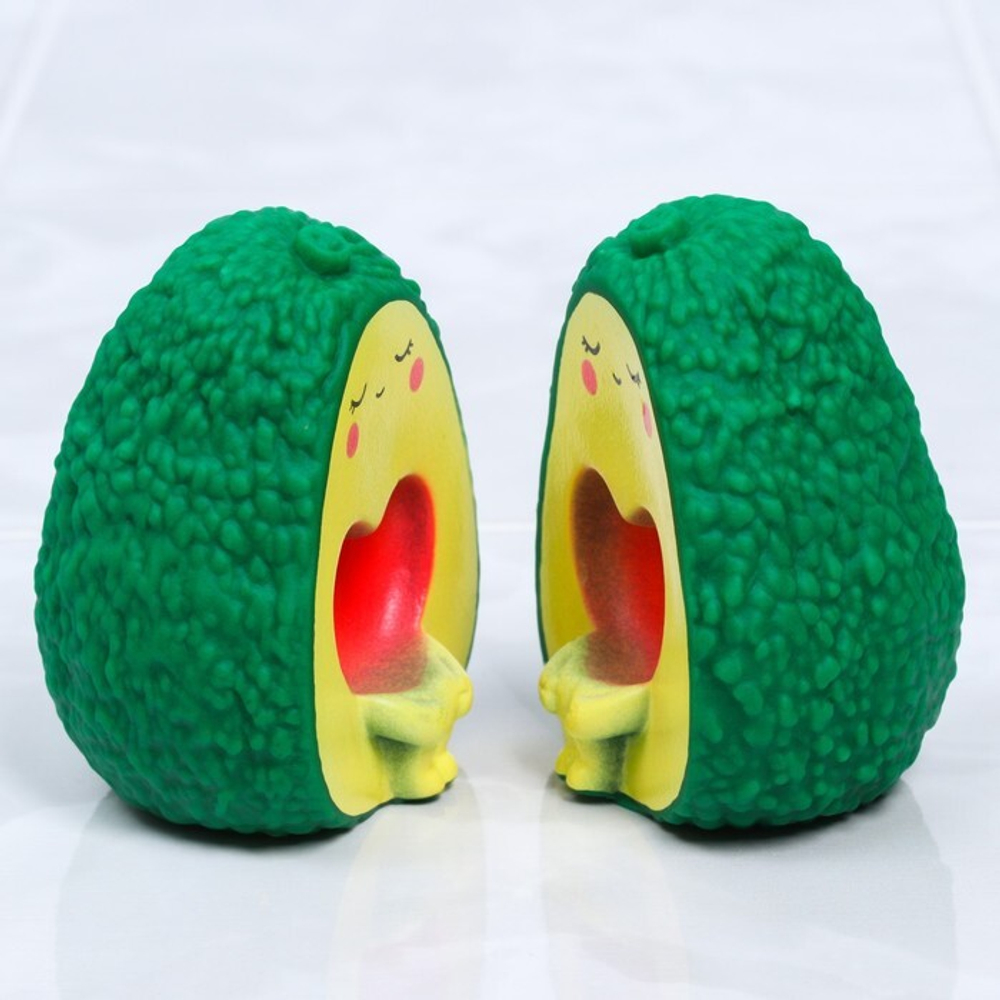 Набор резиновых игрушек для игры в ванной «Авокадики», 2 шт., с пищалкой