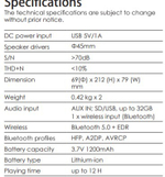 Переносные влагозащищённые колонки BOLT, 2 шт.