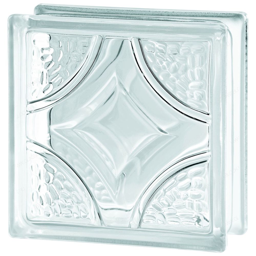 Стеклоблок Vitrablok Деко 19x19x8 - Бесцветный