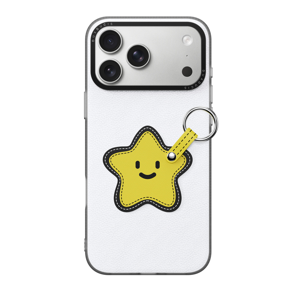 Чехол белого цвета (Star Edition) для смартфона iPhone 17 Pro, серия Luvy Series (со съемным ремешком) от Dux Ducis