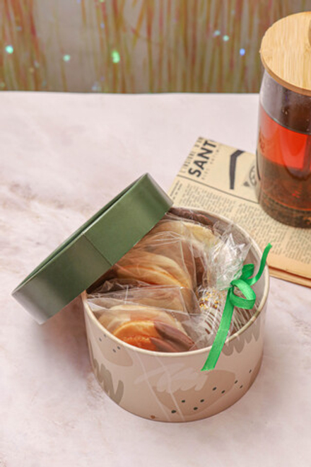 Набор "Цитрусовый аромат" - шар для напитка и ароматный десерт