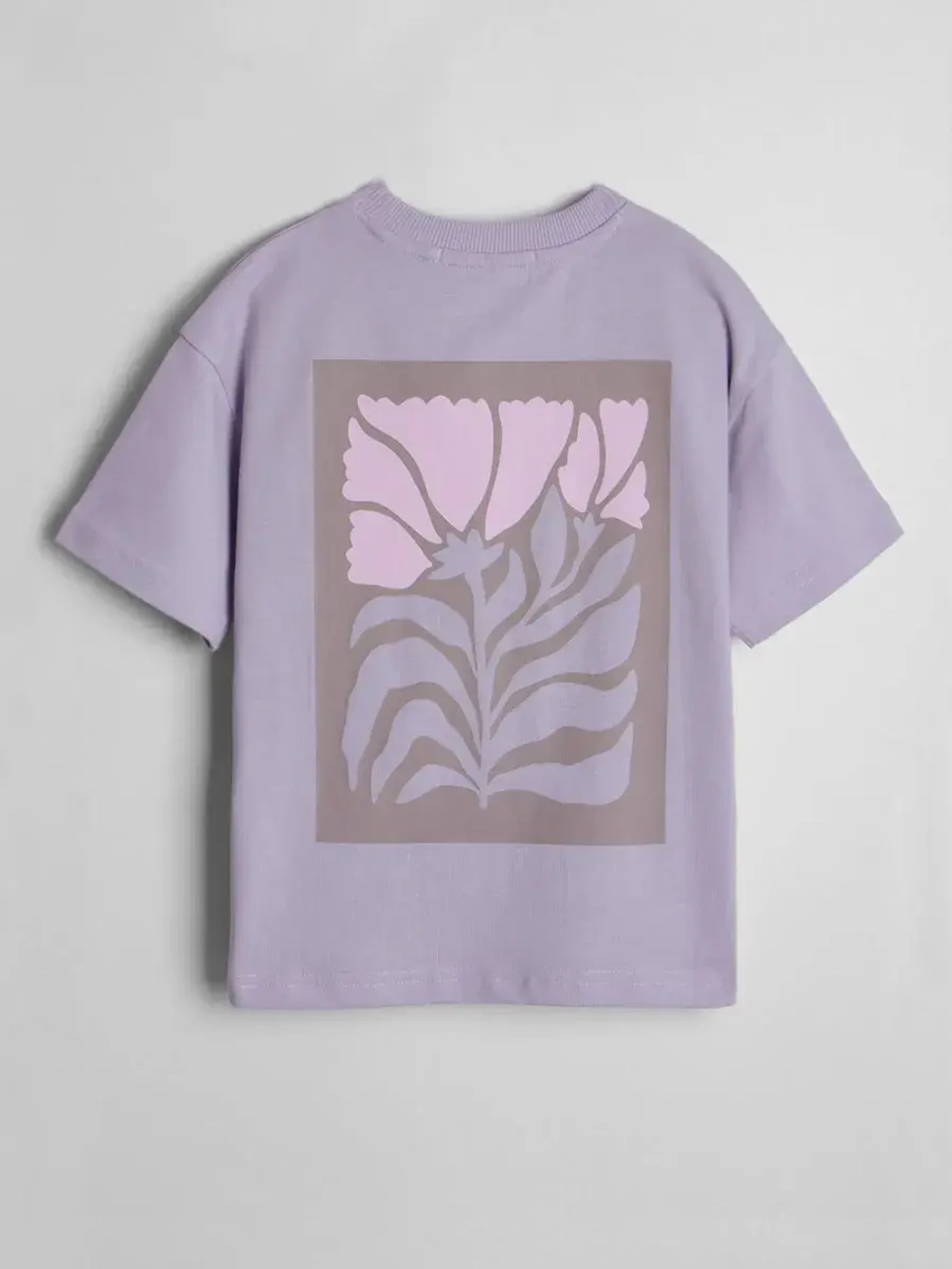 Фиолетовая футболка для девочки оверсайз