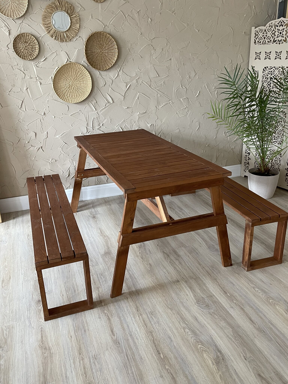 Скамья садовая Дятел арт.G-007-OAK массив сосны 1530мм