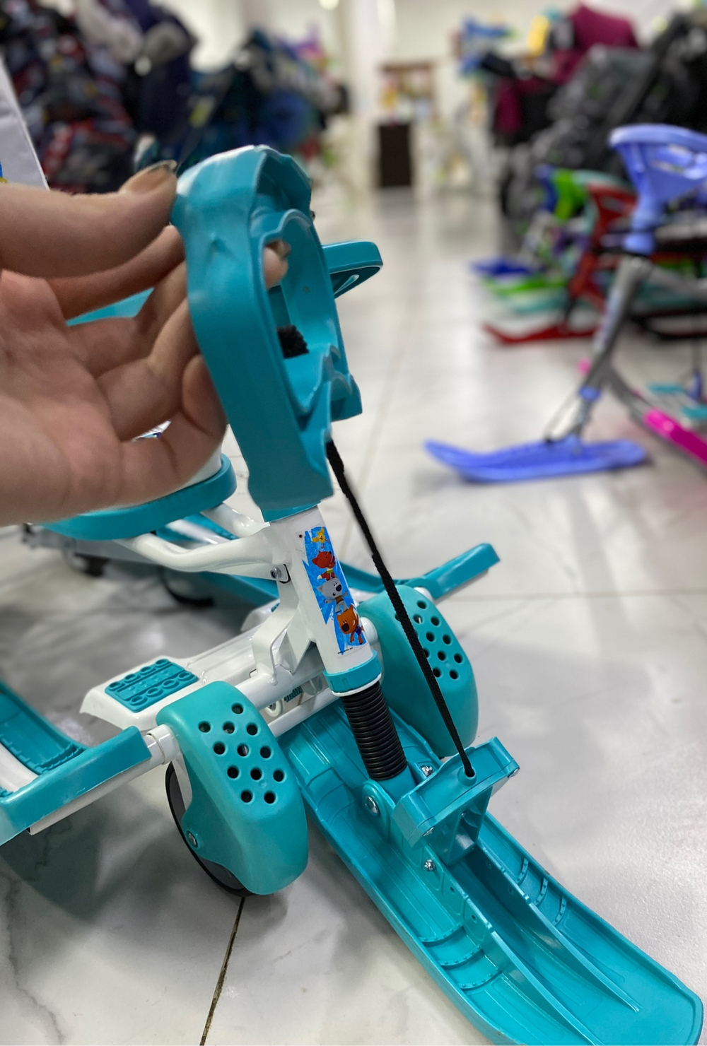 Снегокат Тимка спорт 6 «Ми-ми-мишки» белый каркас (арт. ТС6/ММ1)