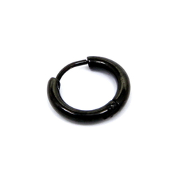 Серьга кольцо черное (2,5*10 мм)