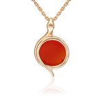 Подвеска «Магия заката» из красного золота с сердоликом