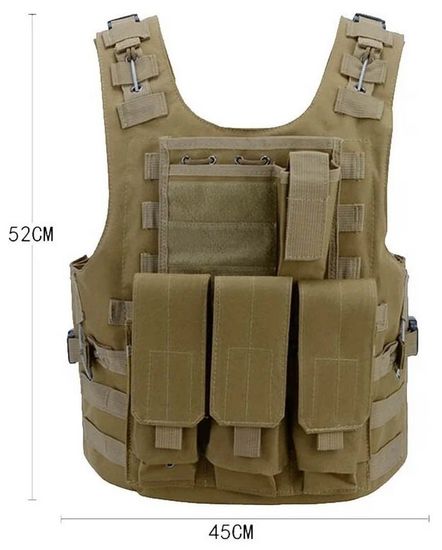 Разгрузочный жилет "Tacticwolves" с подсумками, системой быстрого сброса и Molle (олива)