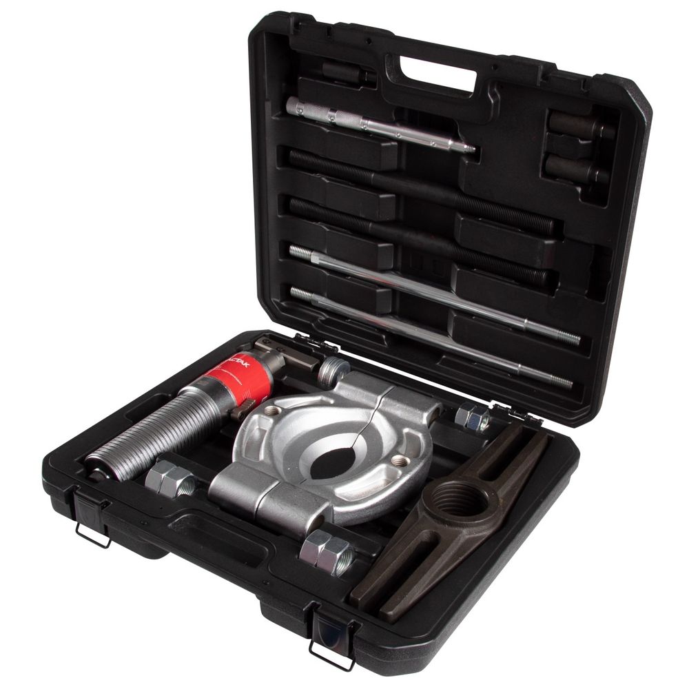 МАСТАК (104-19712) Съемник подшипников гидравлический, 12 т, 20-200 мм, сегментного типа, с совмещенным насосом