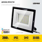 STAYER LED-MAX, 200 Вт, 6500K, IP 65,IP 65, светодиодный прожектор (57131-200)