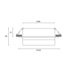 Встраиваемый светильник Hesby Lighting Nimbus HSBL_0129