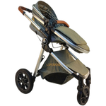 Коляска-трансформер с автолюлькой 3в1 LUXMOM V9 оливковый