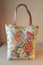 Гобеленовая сумка Пестрые бабочки (39х39х12)