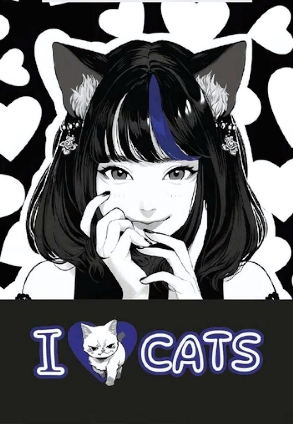 Блокнот А7 40л клетка, на скрепке "Аниме I Love-2" (Центрум)