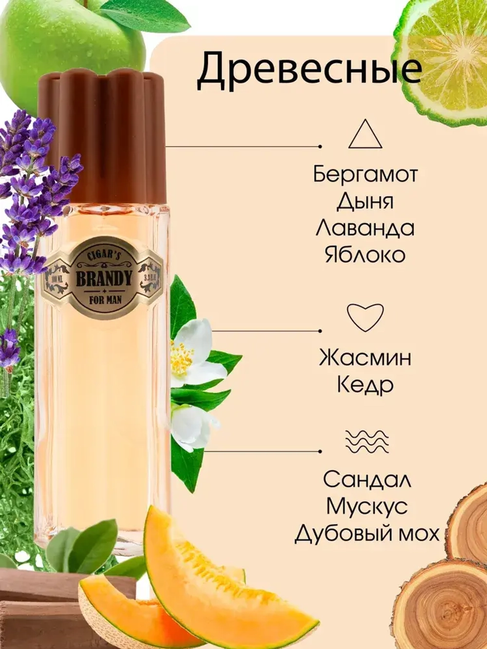 Туалетная вода для мужчин "CIGAR'S BRANDY" 100мл Россия