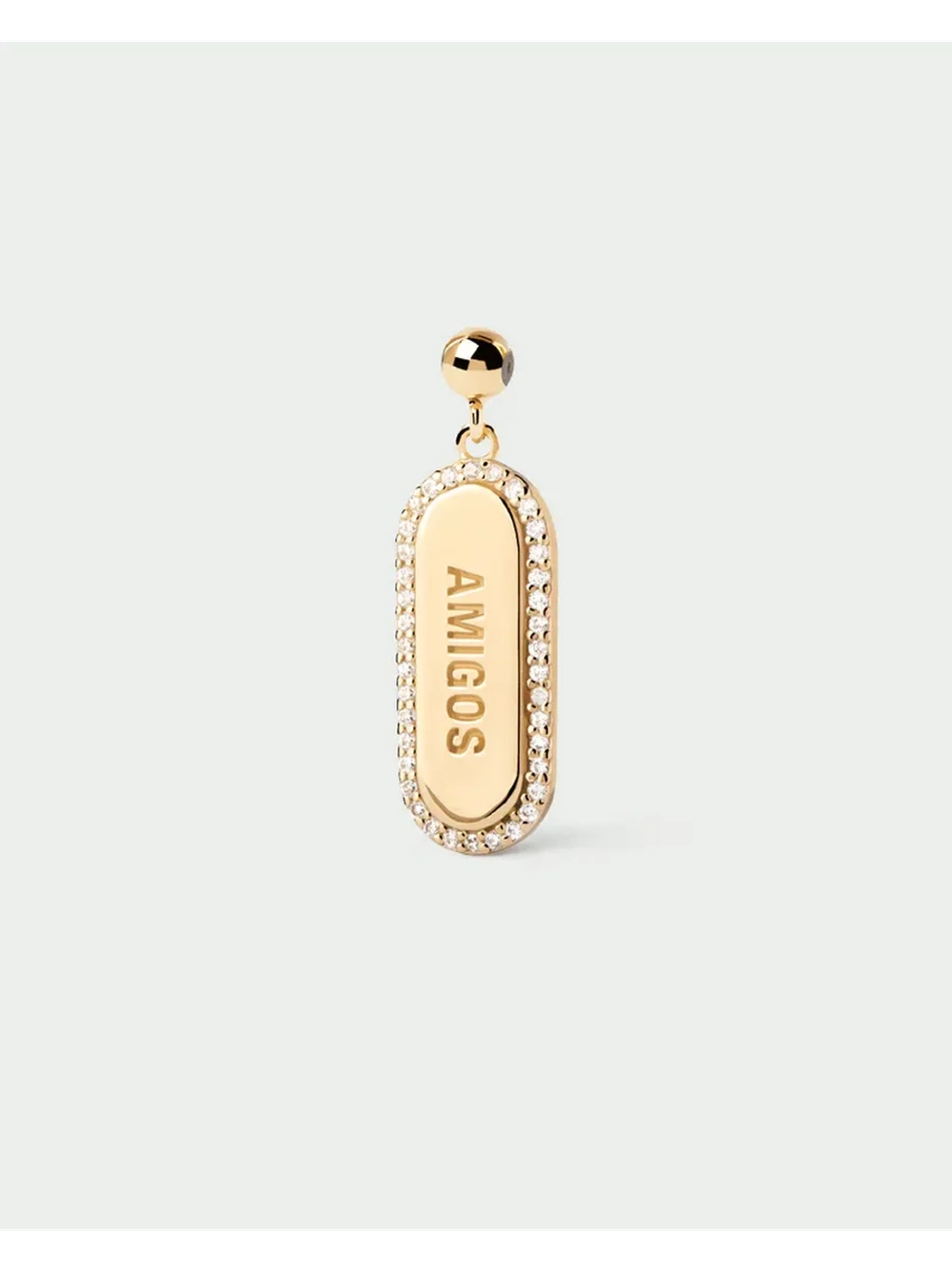 Подвеска-шарм Amigos Sparkly серебро 925 пробы покрытое золотом