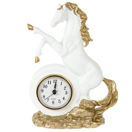 GAEM Фигурка декоративная "Лошадь" с часами (AAAx1 н/п), L16 W7,5 H23 см