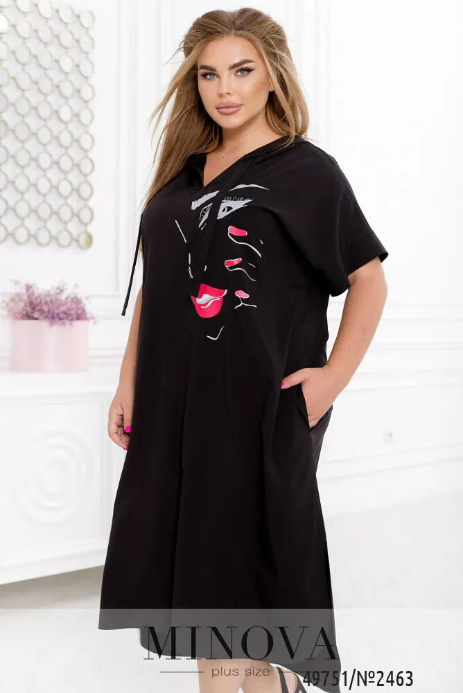 Платье 2463-черный Minova