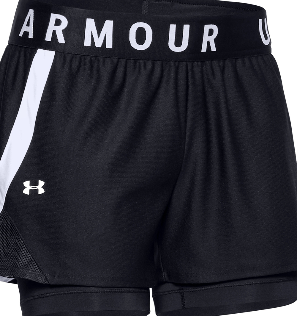 Женские Шорты теннисные Шорты Under Armour Play Up 2in1 - черный/белый