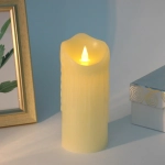 Сувенир с подсветкой «Свеча восковая - Изыск» 7,5*17,5 см - облита воском (работает от батареек 3 ААА)