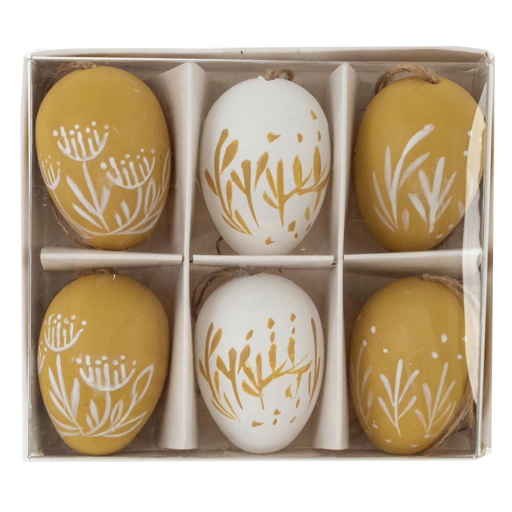 GAEM Набор из 6-ти изделий декоративных подвесных "Яйцо" (3,5*5,5), L15 W13 H5 см