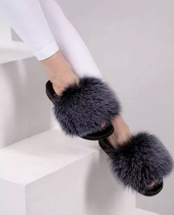 Домашние тапочки Пушистики Люкс