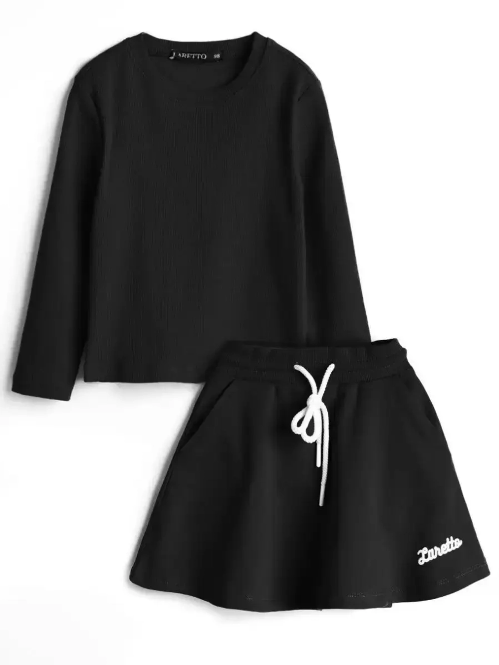 Летний костюм для девочки, свитшот и юбка