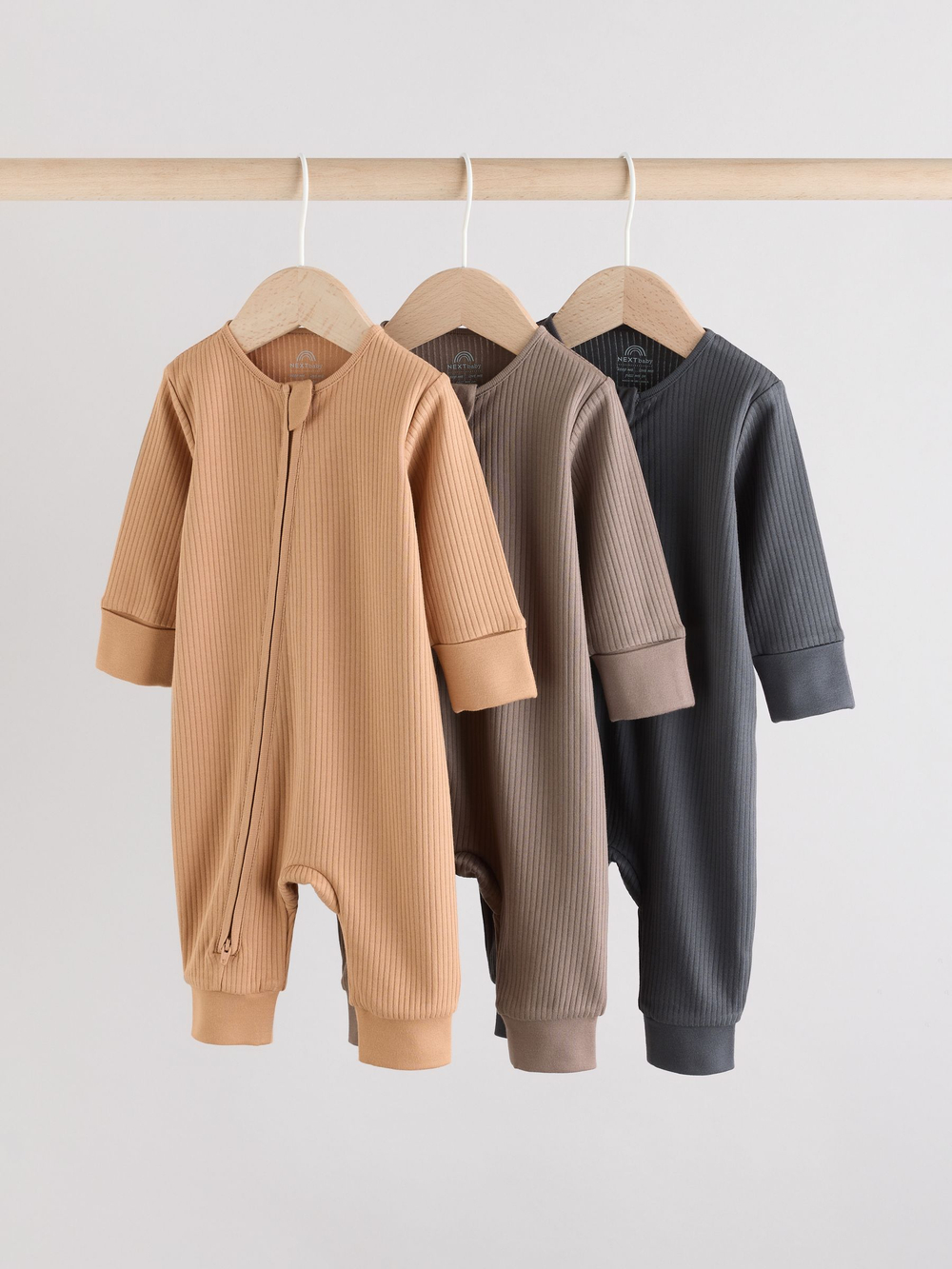 Комбинезон / Cлип для малышей Next AW3-054, 3 шт., Коричневый, Черный