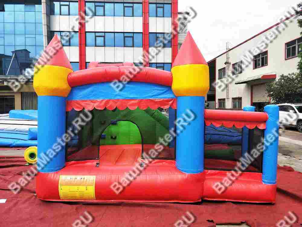 Детский надувной батут "Мини-замок" с горкой 3,5*3,5*3 м