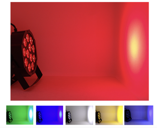 Прожектор Led mini par 12*12w (RGBWA+UV, белый корпус)