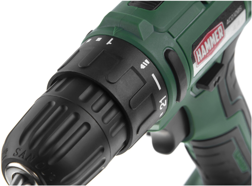 Аккум.дрель Hammer Flex ACD12BS  12В 2АКБx2Ач 10мм 0-350/0-1350об/мин 32Нм в кейсе быстр зарядка