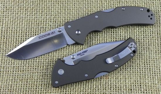 Складной нож Cold Steel 58PC Code-4 Clip Point c клинком из стали CPM-S35VN, рукоять алюминий