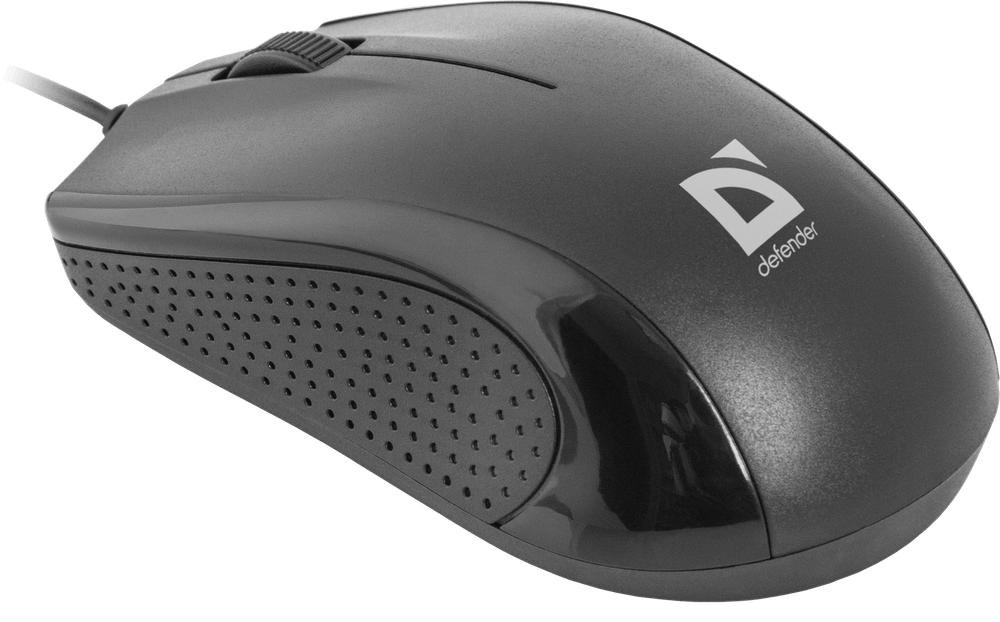 Мышь Defender Optimum MB-160 (Черный), USB 2кн, 1кл-кн, 1,5 м, коробочка