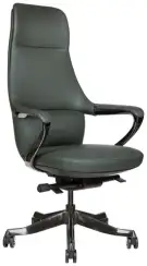 Кресло офисное Titanium зеленая кожа