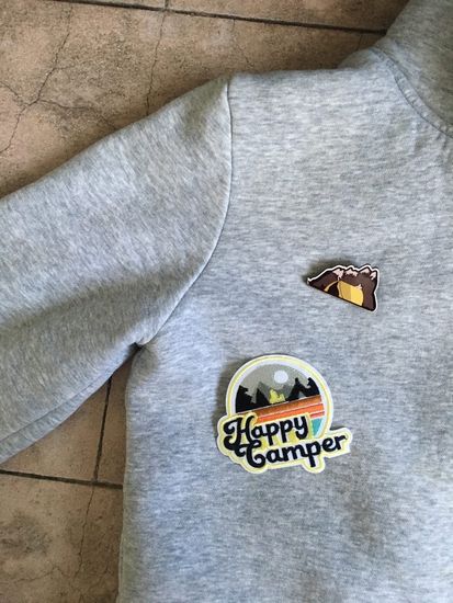 Значок деревянный (брошь)  Camp. Fire Pin