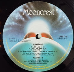 Винтажная виниловая пластинка LP Nazareth Rampant (UK 1974)
