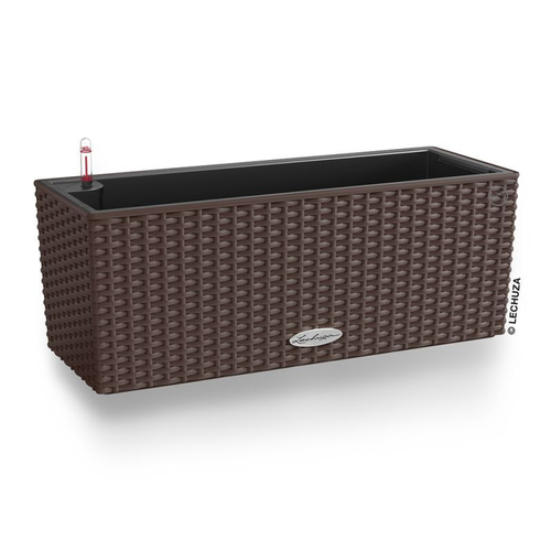 Кашпо Lechuza "Balconera Cottage Complete mocha" (пластик), 50х19хН19 см