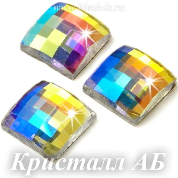 644 Стразы холодной фиксации, Кристалл АБ (кв.шахм.)